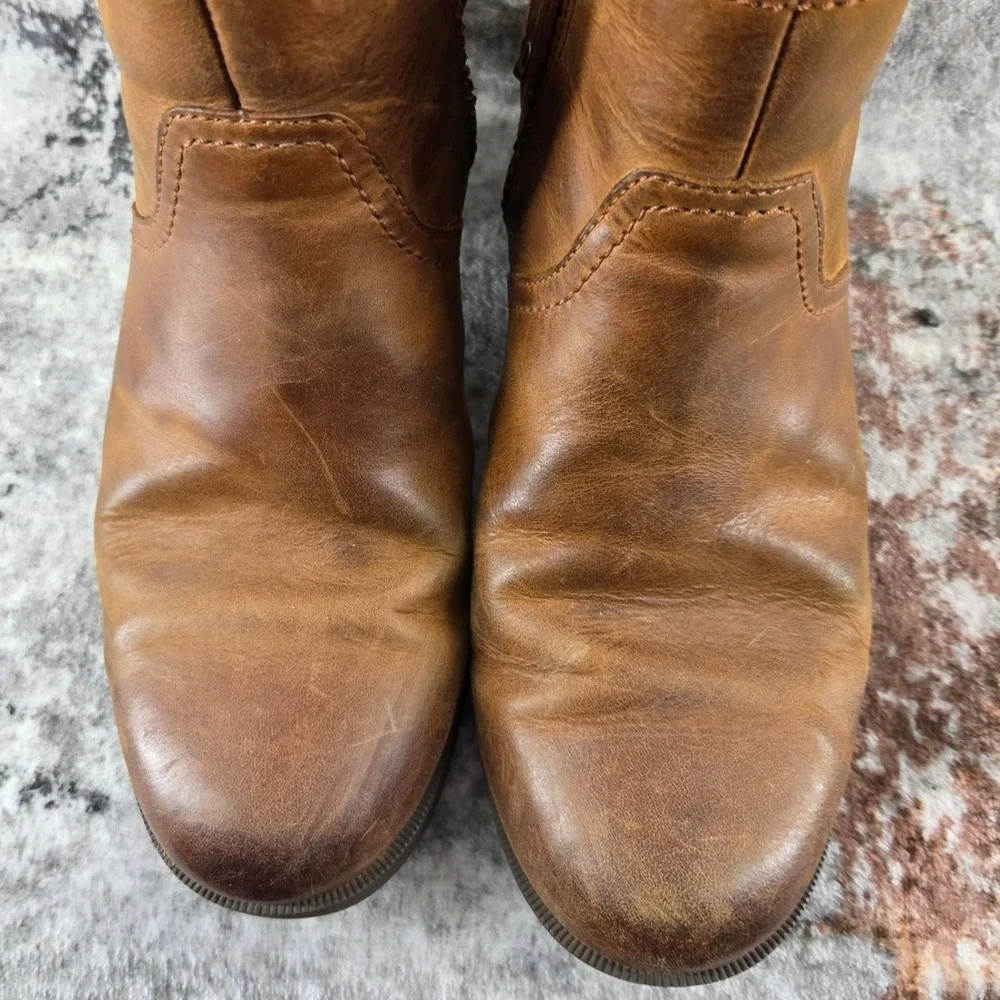 Teva Ankle Booties Womens 10 Folly Brown Waterproof Leather Western